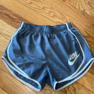 Grey Nike running shorts